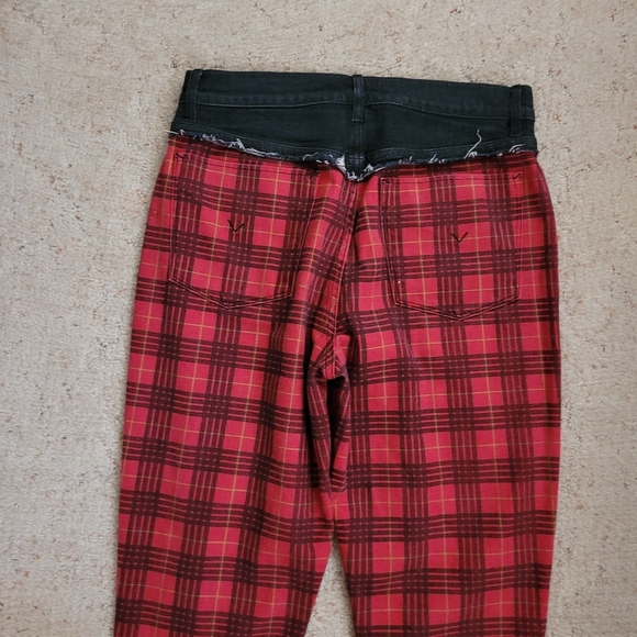 Hudson Red Plaid Bettie Taper Jeans - Picture 6 of 6